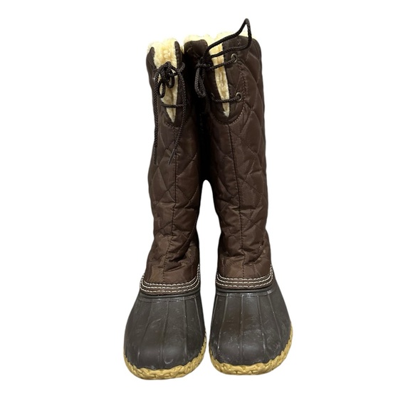 Women’s LL Bean Shearling Lined Quilted Snow Duck Boots, Size 6 M. - Picture 2 of 10